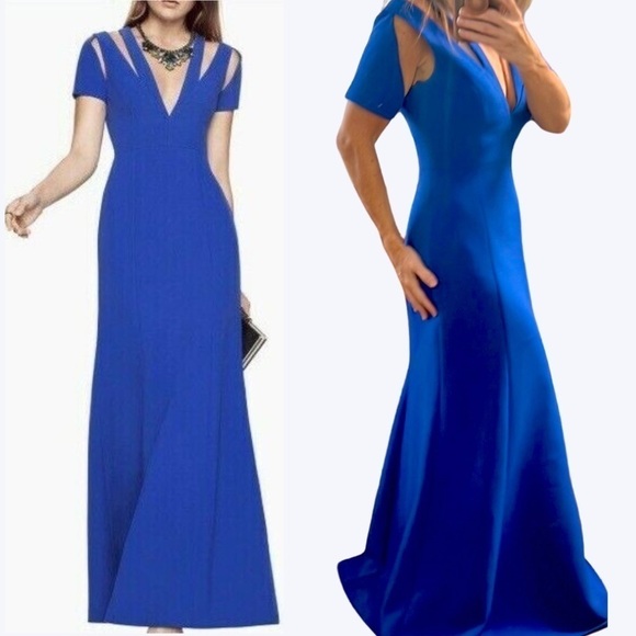 💙MODSENSE,BCBGMaxazria,(MSRP $368) Estrella Evening Gown,Stunning Cobalt Blue,6 - Picture 1 of 14